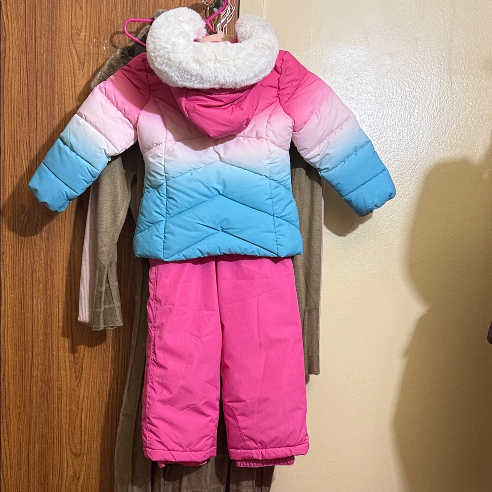 Snozu Kids Gradient Blue and Pink Jacket & Pants Set - Picture 4 of 4